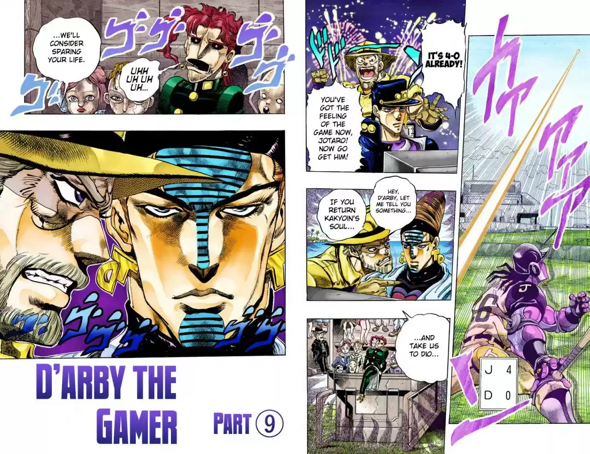 JoJo's Bizarre Adventure Part 3 Stardust Crusaders Vol. 13 Ch. 122 D'arby the Gamer Part 9 (Official Color Scans)
