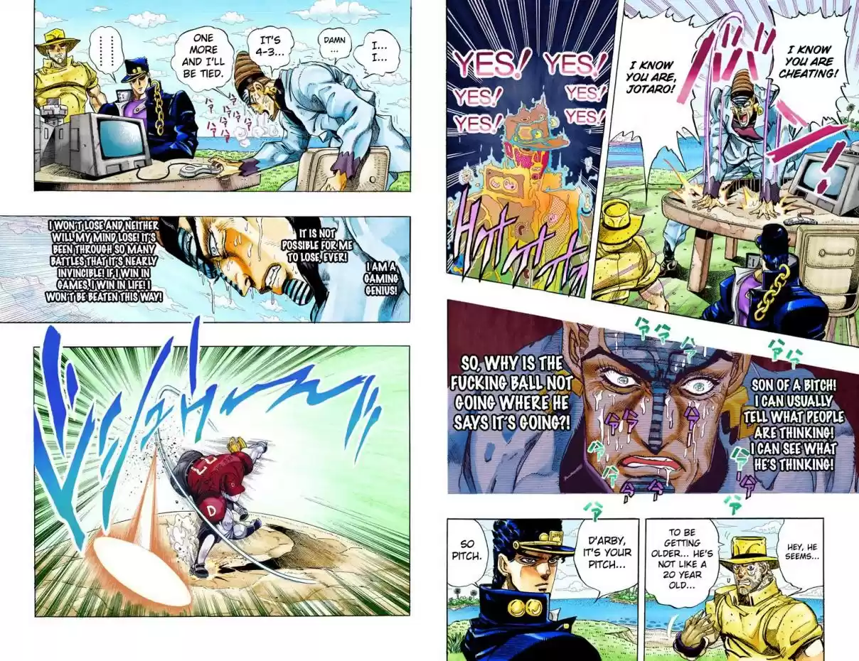 JoJo's Bizarre Adventure Part 3 Stardust Crusaders Vol. 13 Ch. 124 D'arby the Gamer Part 11 (Official Color Scans)