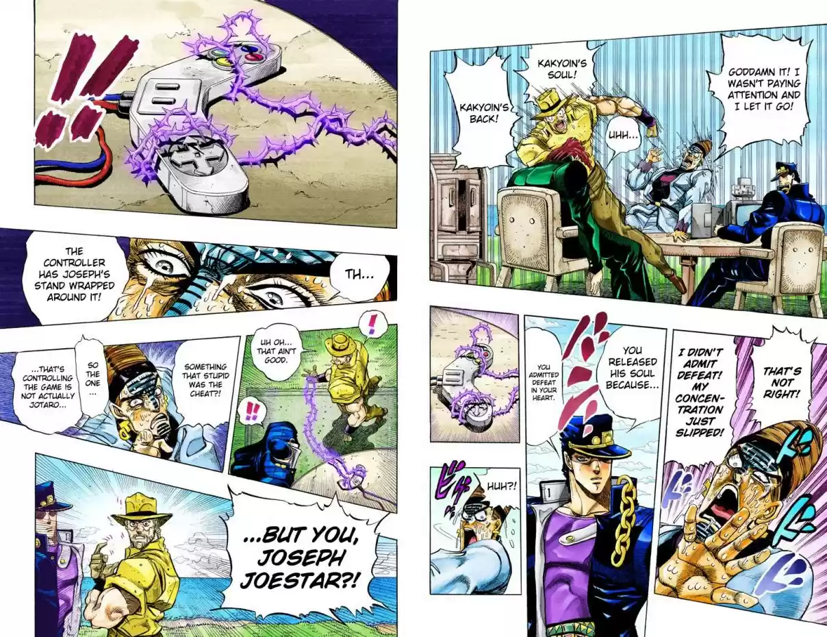 JoJo's Bizarre Adventure Part 3 Stardust Crusaders Vol. 13 Ch. 124 D'arby the Gamer Part 11 (Official Color Scans)