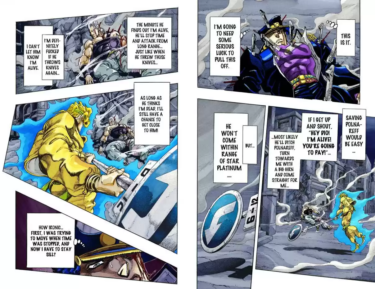 JoJo's Bizarre Adventure Part 3 Stardust Crusaders Vol. 16 Ch. 147 DIO's World Part 14 (Offiical Color Scans)