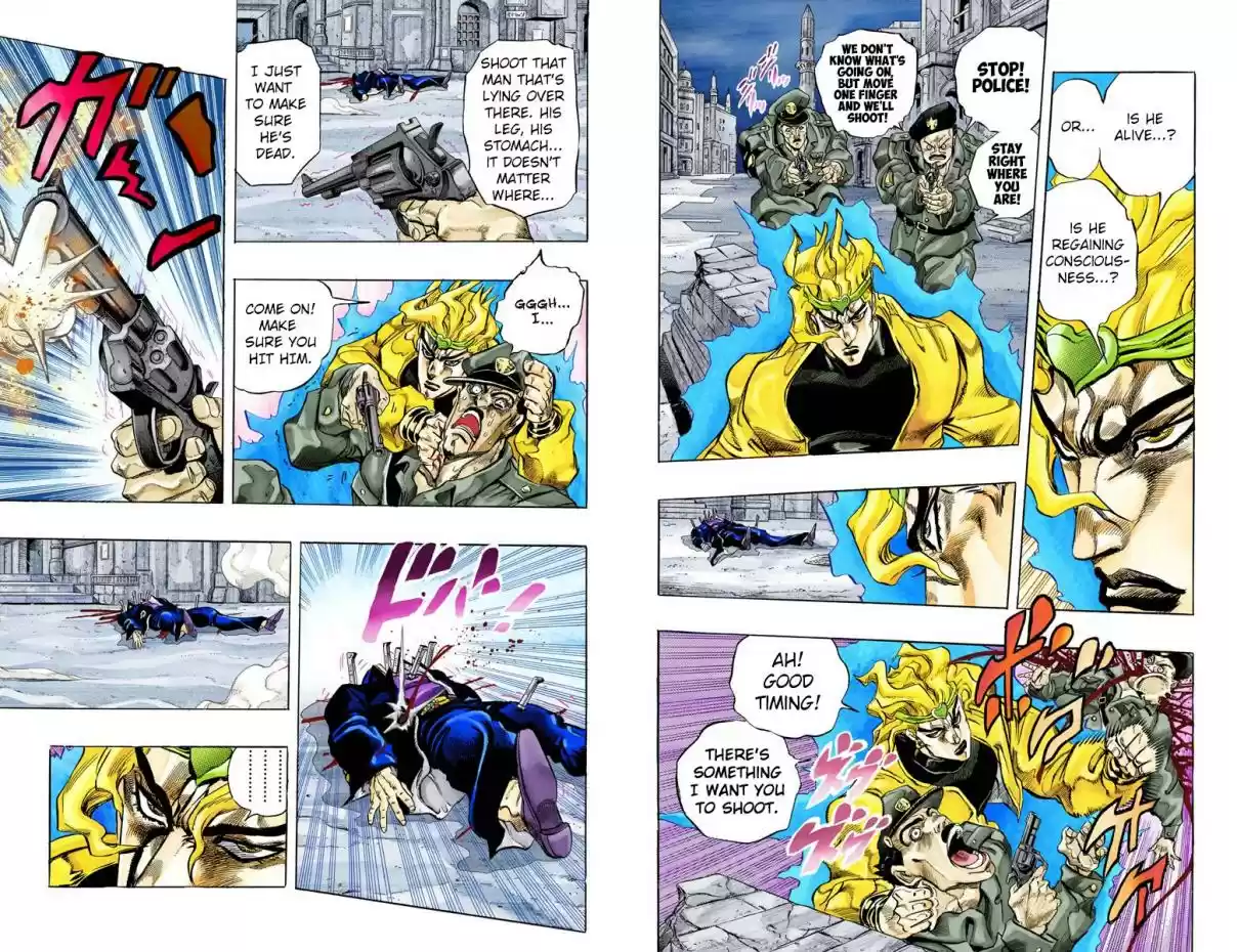 JoJo's Bizarre Adventure Part 3 Stardust Crusaders Vol. 16 Ch. 147 DIO's World Part 14 (Offiical Color Scans)