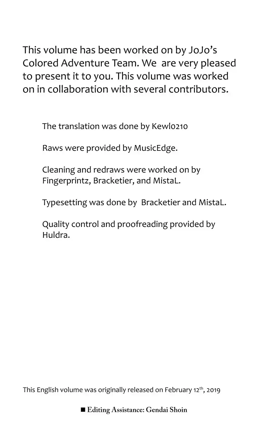 JoJo's Bizarre Adventure Part 8 JoJolion [Official Colored] Vol. 15 Ch. 62 Dolomité's Blue Lagoon Part 4