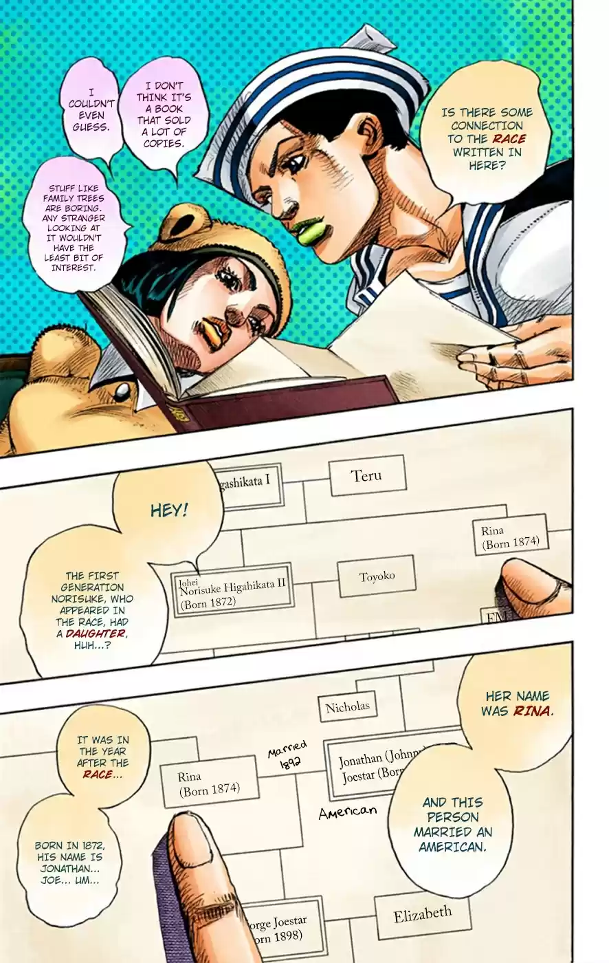 JoJo's Bizarre Adventure Part 8 JoJolion [Official Colored] Vol. 3 Ch. 11 Family Tree