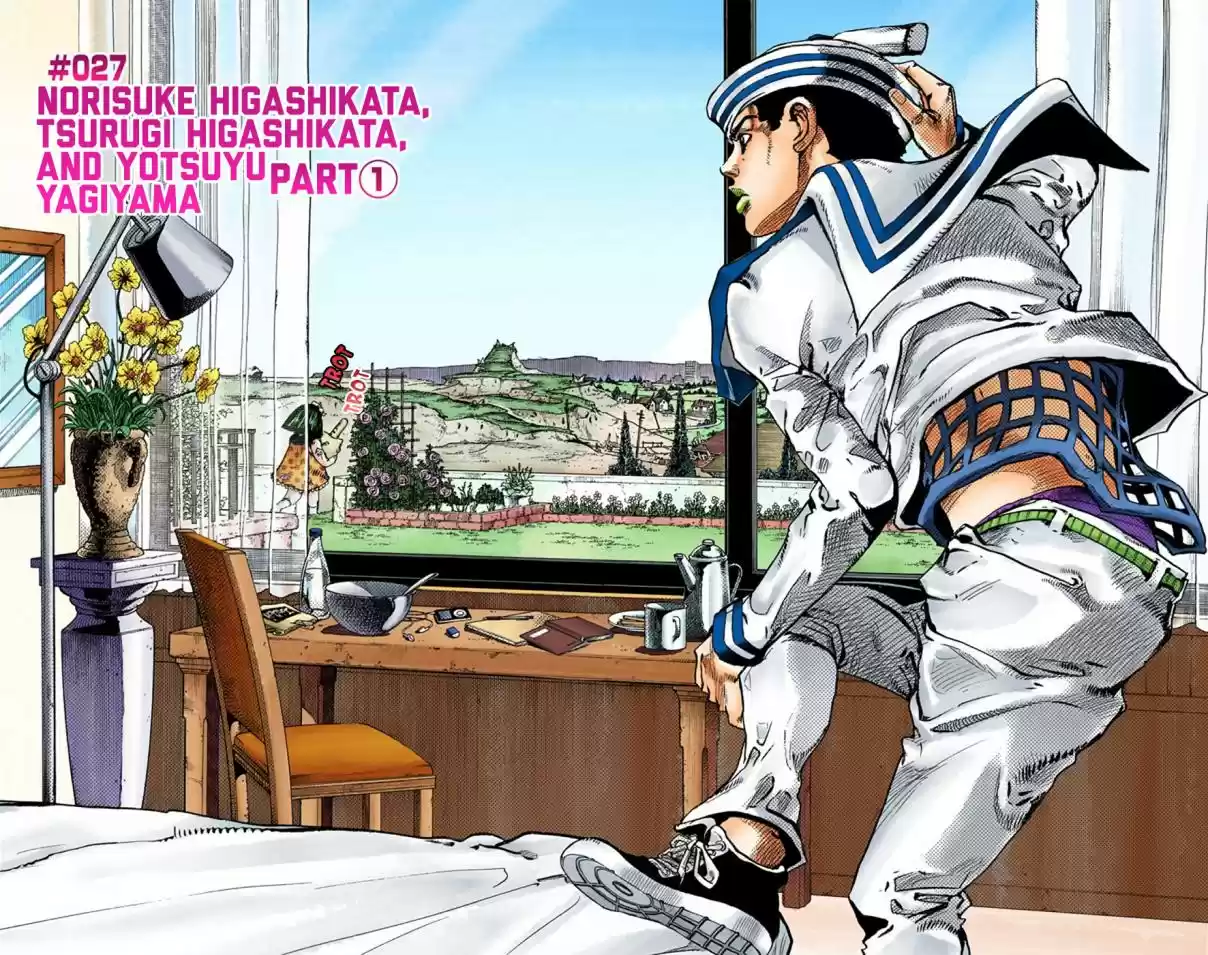 JoJo's Bizarre Adventure Part 8 JoJolion [Official Colored] Vol. 7 Ch. 27 Norisuke Higashikata, Tsurugi Higashikata, and Yotsuyu Yayagiyama Part 1