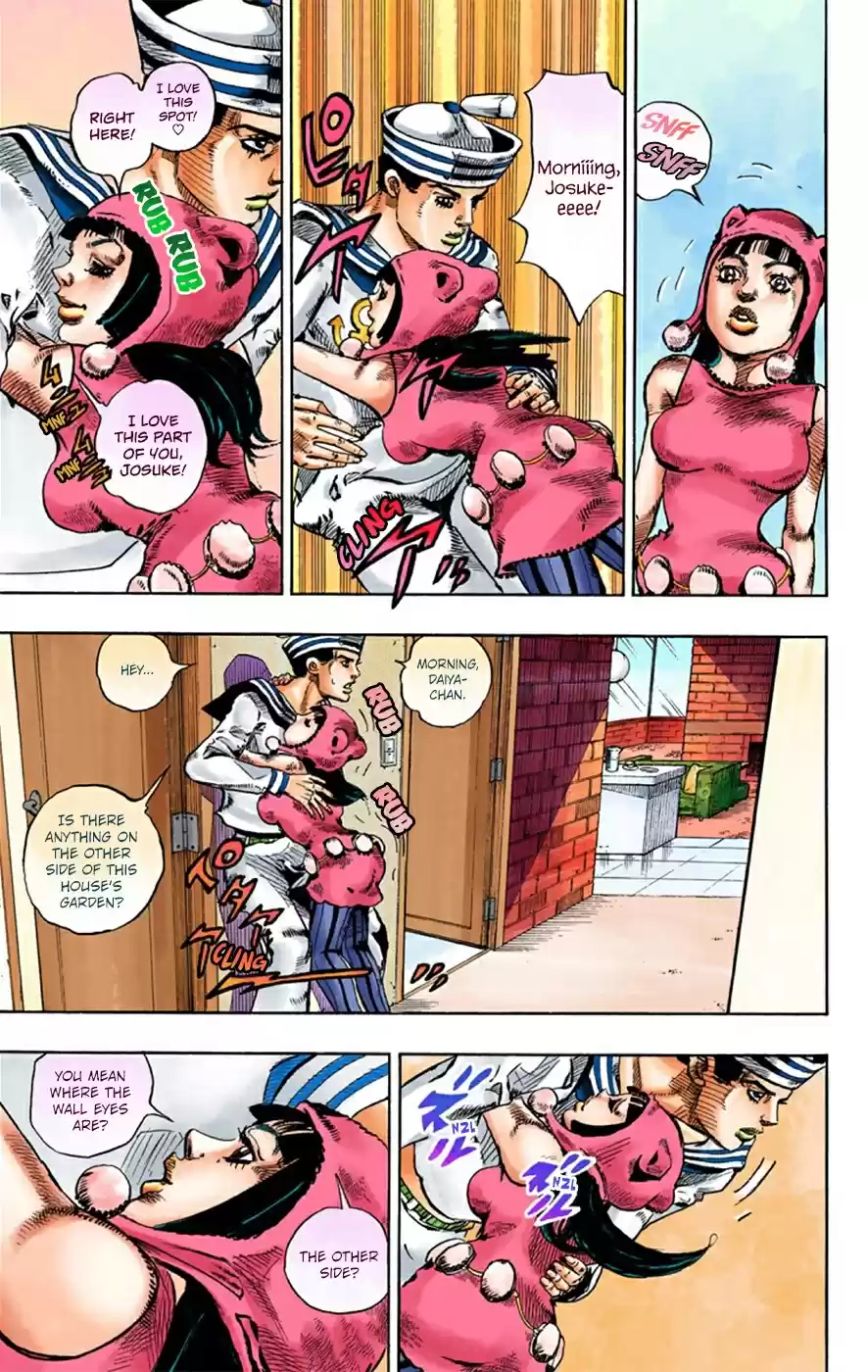 JoJo's Bizarre Adventure Part 8 JoJolion [Official Colored] Vol. 7 Ch. 27 Norisuke Higashikata, Tsurugi Higashikata, and Yotsuyu Yayagiyama Part 1