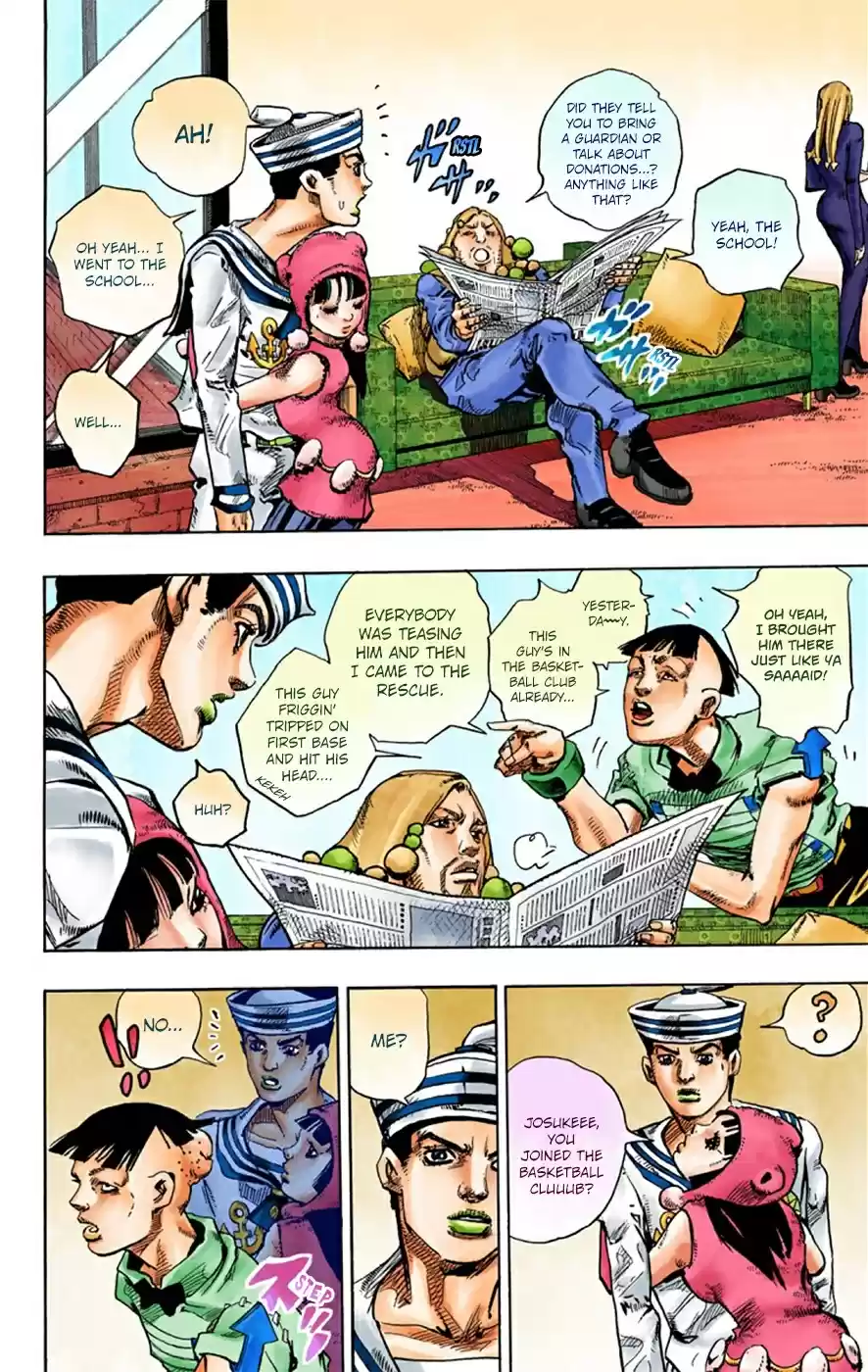 JoJo's Bizarre Adventure Part 8 JoJolion [Official Colored] Vol. 7 Ch. 27 Norisuke Higashikata, Tsurugi Higashikata, and Yotsuyu Yayagiyama Part 1