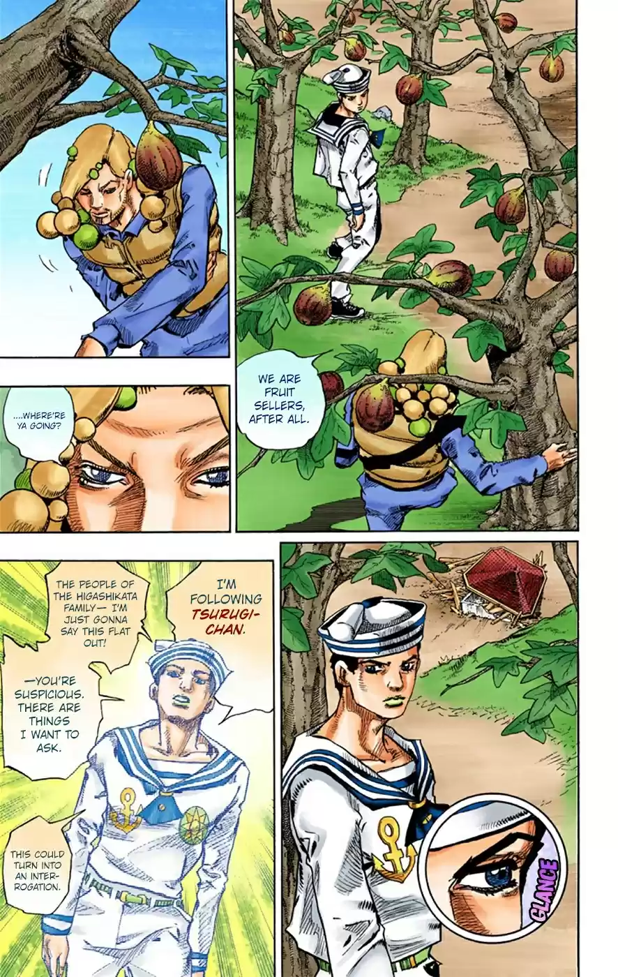 JoJo's Bizarre Adventure Part 8 JoJolion [Official Colored] Vol. 7 Ch. 27 Norisuke Higashikata, Tsurugi Higashikata, and Yotsuyu Yayagiyama Part 1