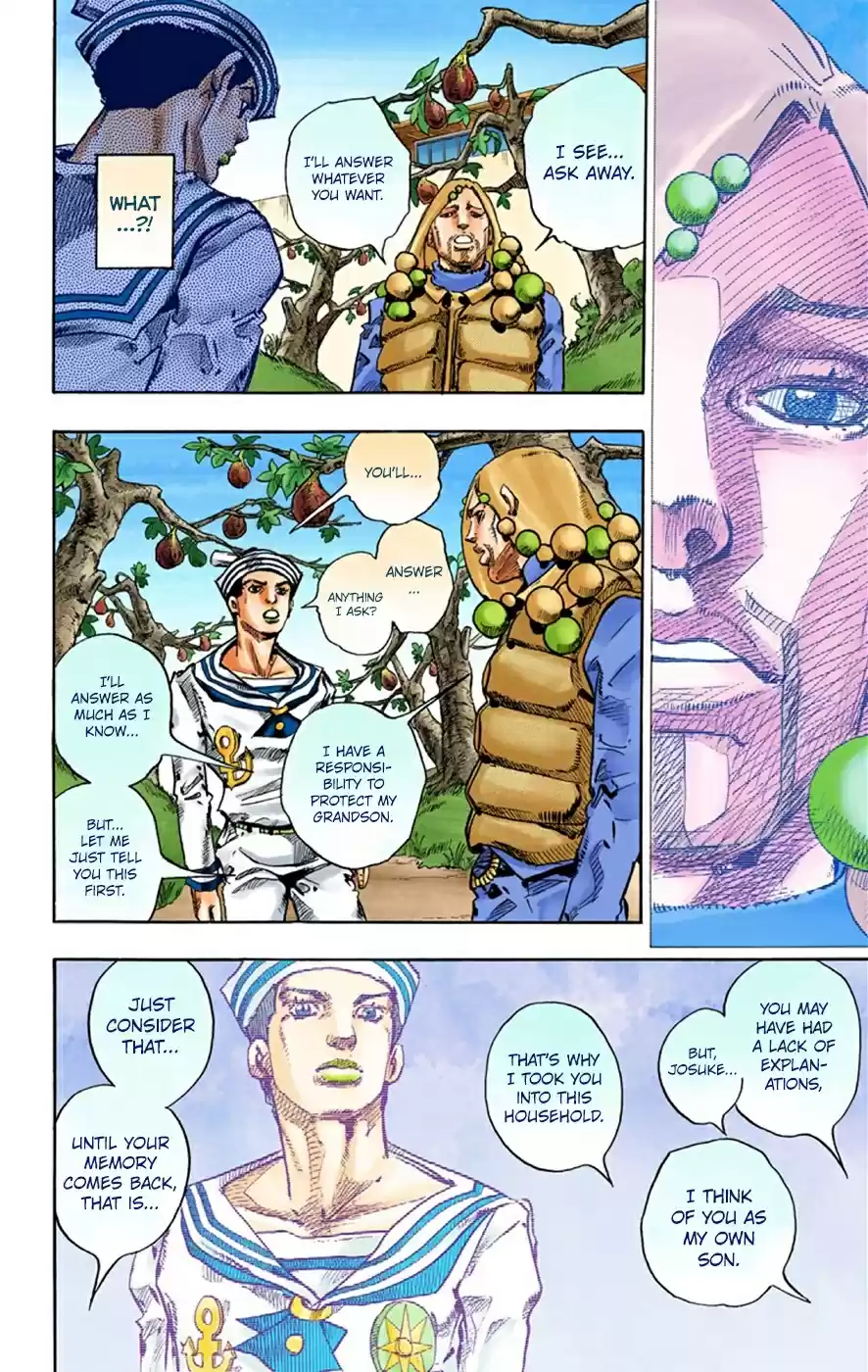 JoJo's Bizarre Adventure Part 8 JoJolion [Official Colored] Vol. 7 Ch. 27 Norisuke Higashikata, Tsurugi Higashikata, and Yotsuyu Yayagiyama Part 1