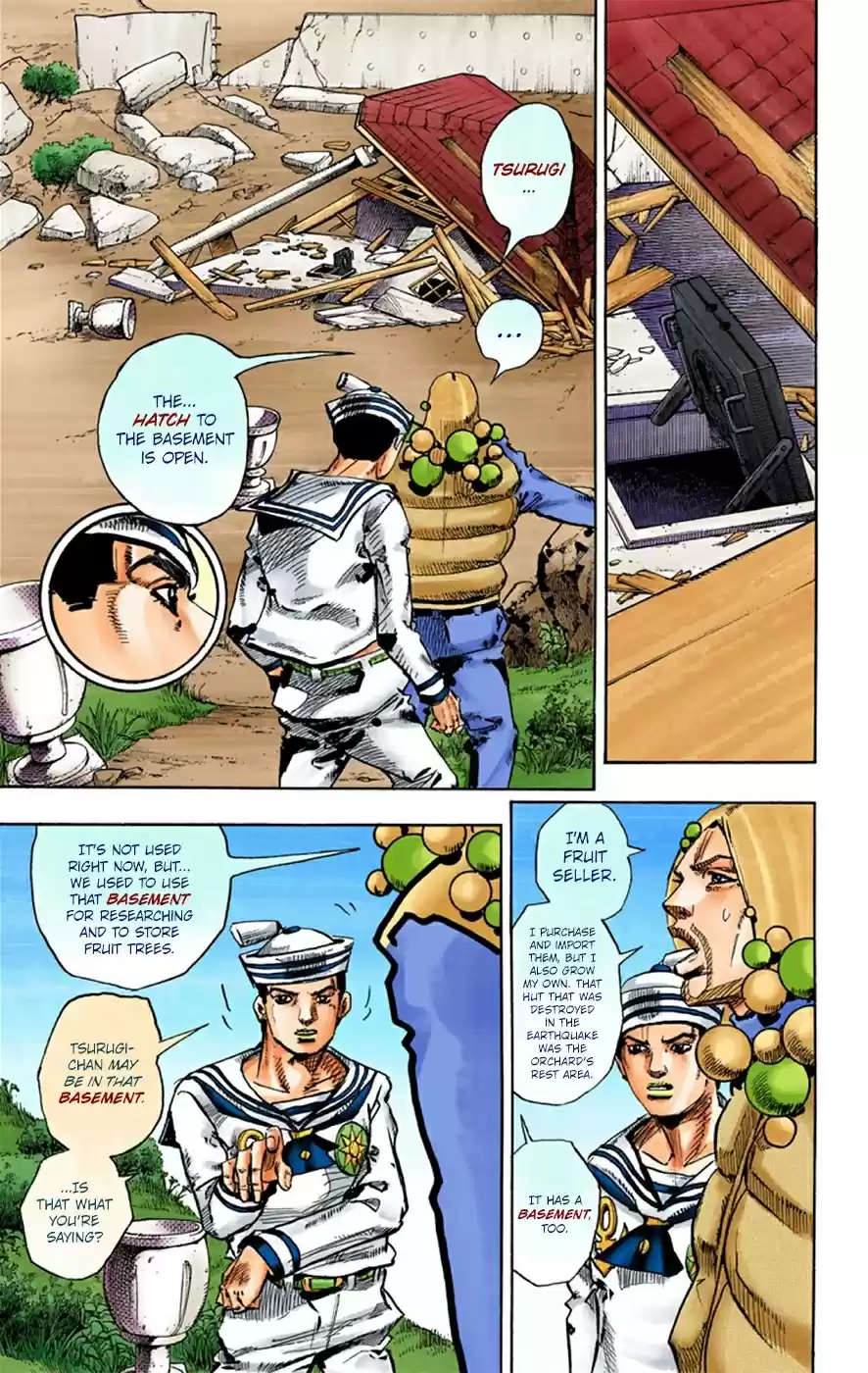 JoJo's Bizarre Adventure Part 8 JoJolion [Official Colored] Vol. 7 Ch. 27 Norisuke Higashikata, Tsurugi Higashikata, and Yotsuyu Yayagiyama Part 1