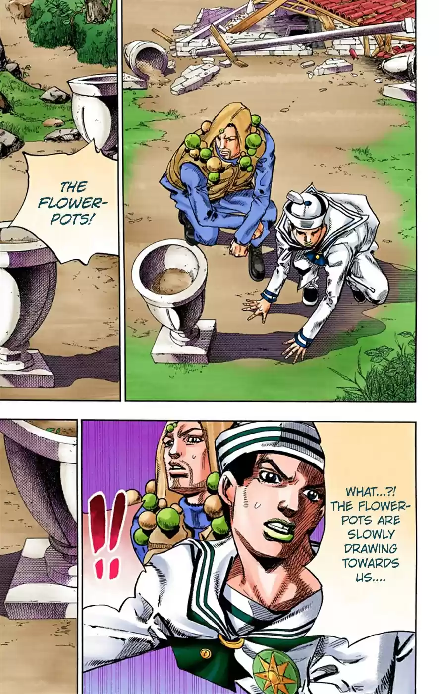 JoJo's Bizarre Adventure Part 8 JoJolion [Official Colored] Vol. 7 Ch. 27 Norisuke Higashikata, Tsurugi Higashikata, and Yotsuyu Yayagiyama Part 1