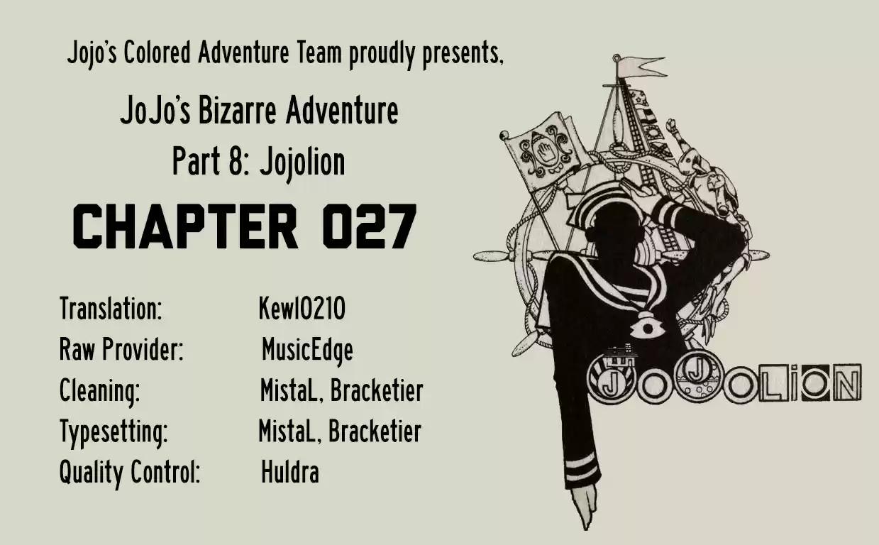 JoJo's Bizarre Adventure Part 8 JoJolion [Official Colored] Vol. 7 Ch. 27 Norisuke Higashikata, Tsurugi Higashikata, and Yotsuyu Yayagiyama Part 1