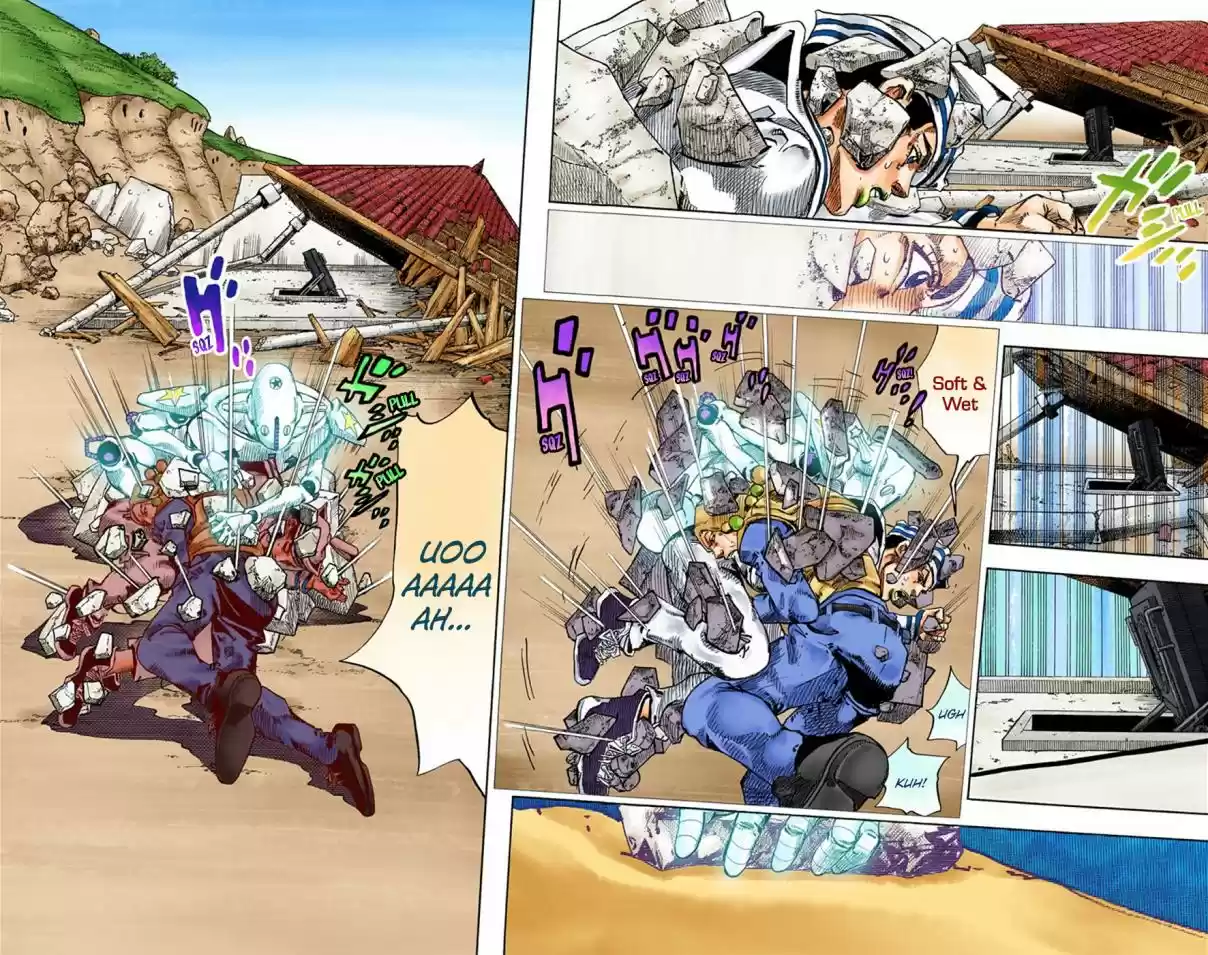 JoJo's Bizarre Adventure Part 8 JoJolion [Official Colored] Vol. 7 Ch. 28 Norisuke Higashikata, Tsurugi Higashikata, and Yotsuyu Yayagiyama Part 2