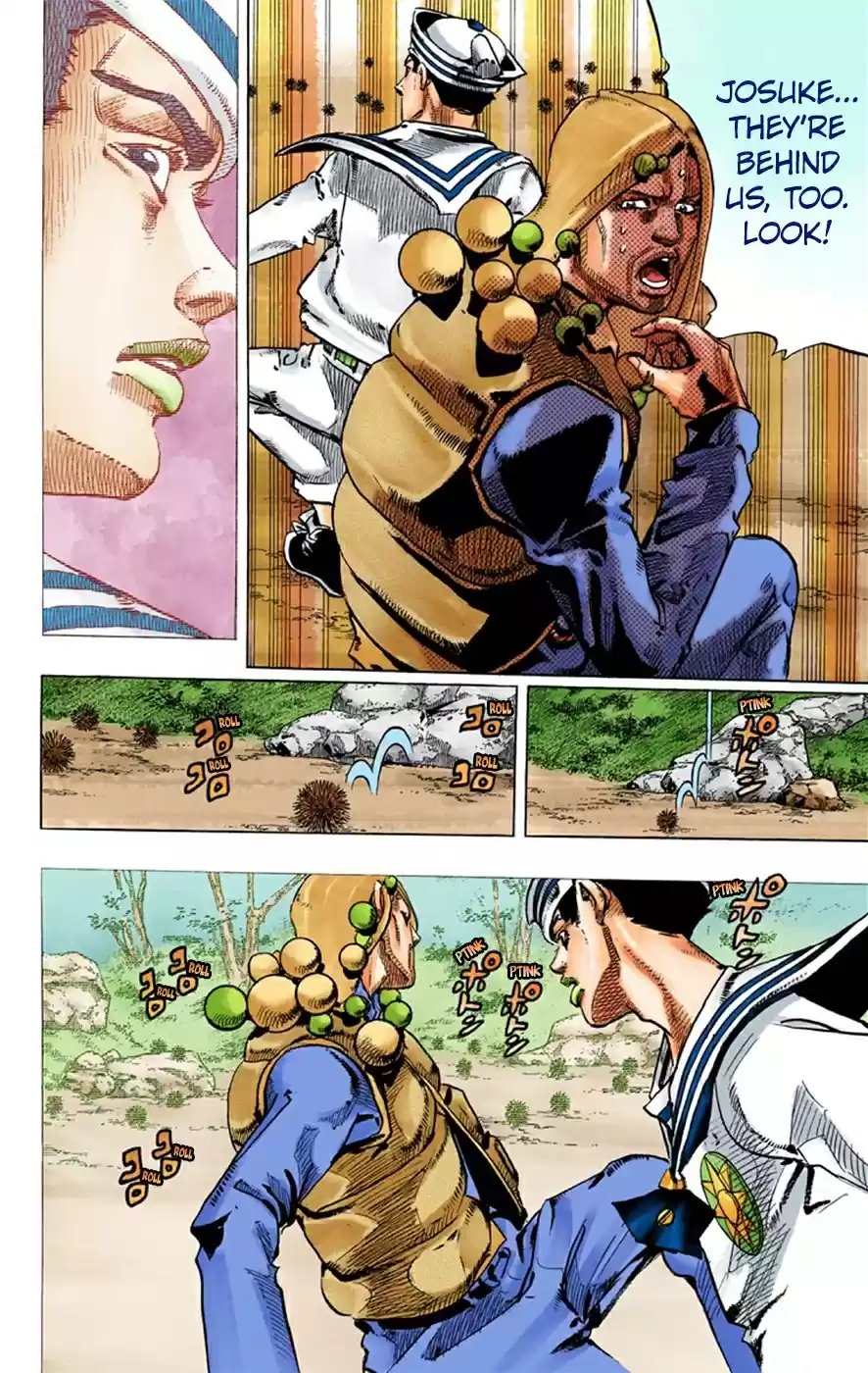 JoJo's Bizarre Adventure Part 8 JoJolion [Official Colored] Vol. 7 Ch. 28 Norisuke Higashikata, Tsurugi Higashikata, and Yotsuyu Yayagiyama Part 2