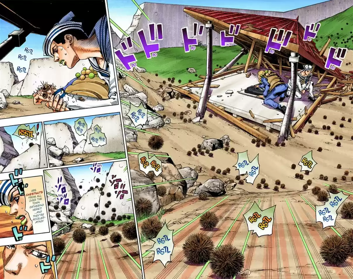 JoJo's Bizarre Adventure Part 8 JoJolion [Official Colored] Vol. 7 Ch. 29 Norisuke Higashikata, Tsurugi Higashikata, and Yotsuyu Yayagiyama Part 3