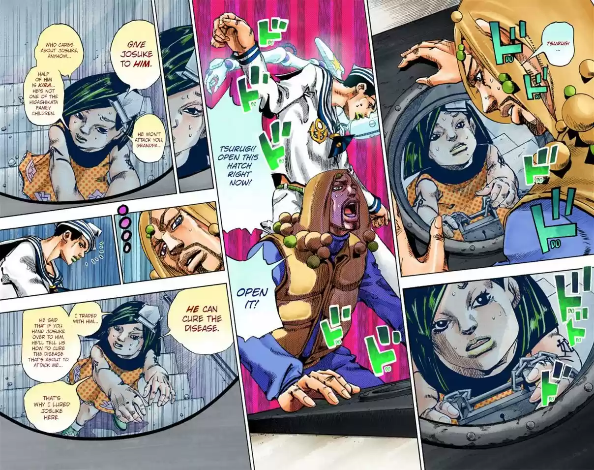JoJo's Bizarre Adventure Part 8 JoJolion [Official Colored] Vol. 7 Ch. 29 Norisuke Higashikata, Tsurugi Higashikata, and Yotsuyu Yayagiyama Part 3