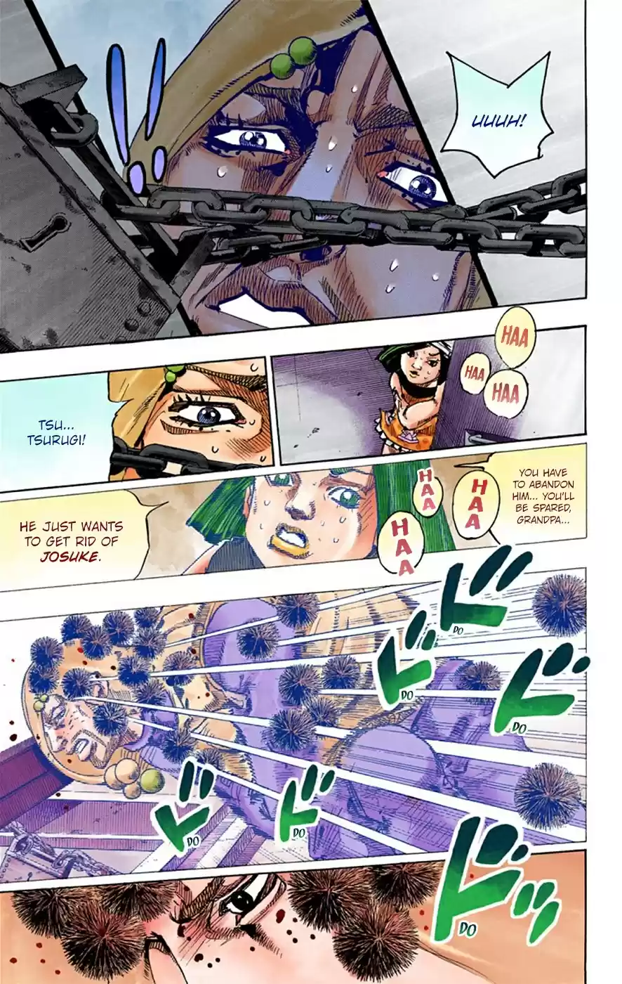 JoJo's Bizarre Adventure Part 8 JoJolion [Official Colored] Vol. 7 Ch. 29 Norisuke Higashikata, Tsurugi Higashikata, and Yotsuyu Yayagiyama Part 3