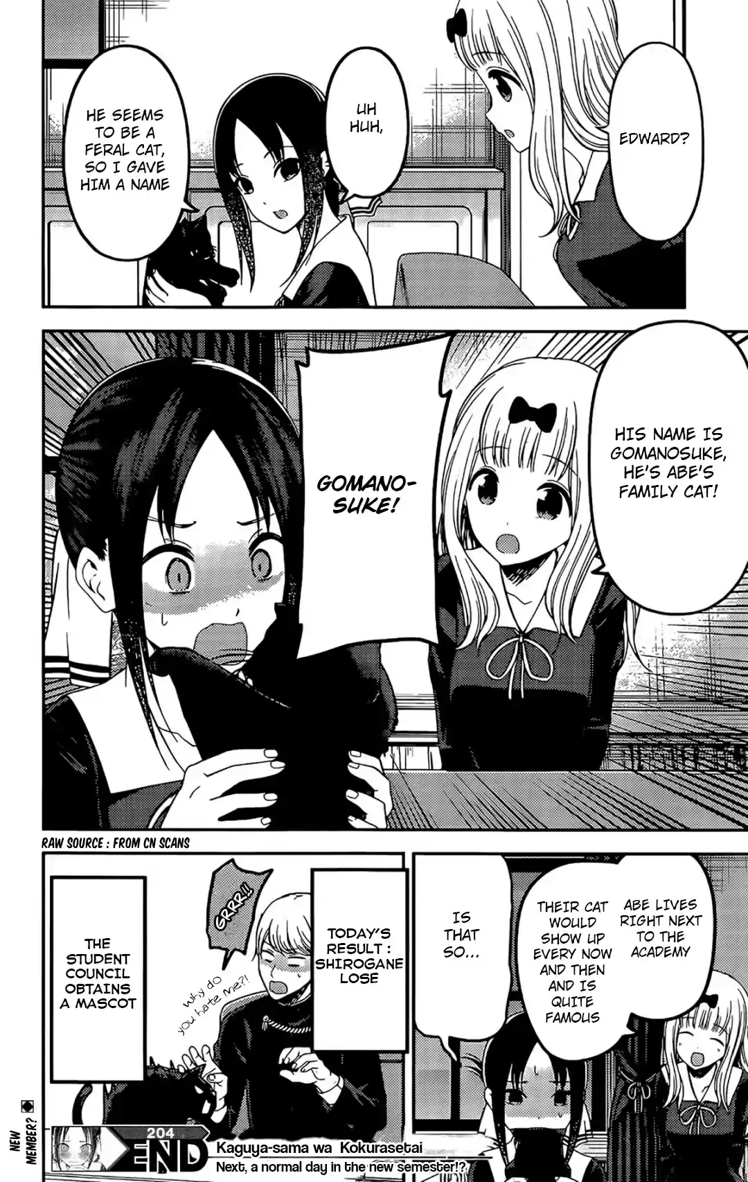Kaguya sama wa Kokurasetai: Tensai tachi no Renai Zunousen Ch. 214 Kaguya sama Hates Cats