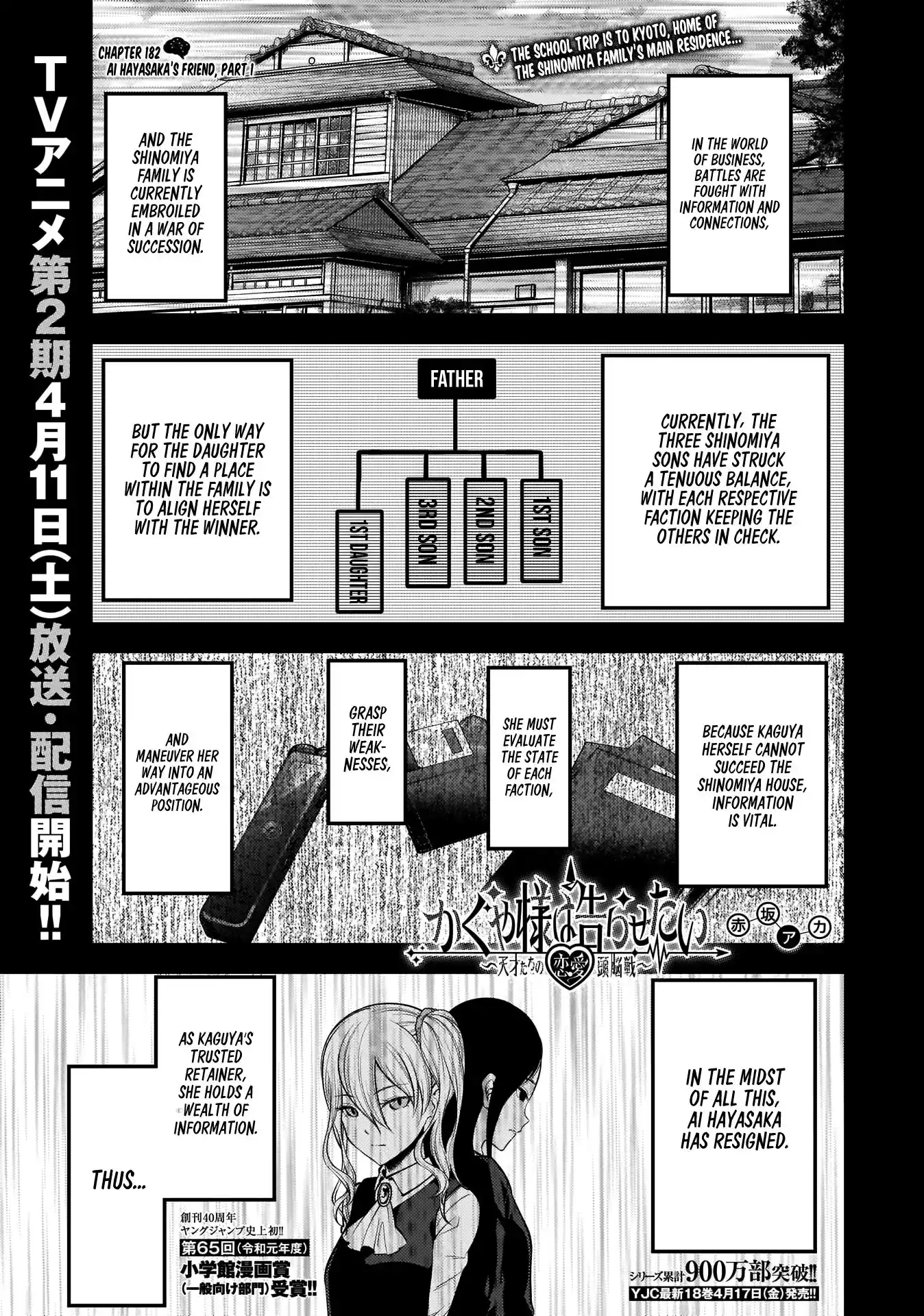 Kaguya-sama wa Kokurasetai – Tensai-tachi no Renai Zunousen Chapter 182