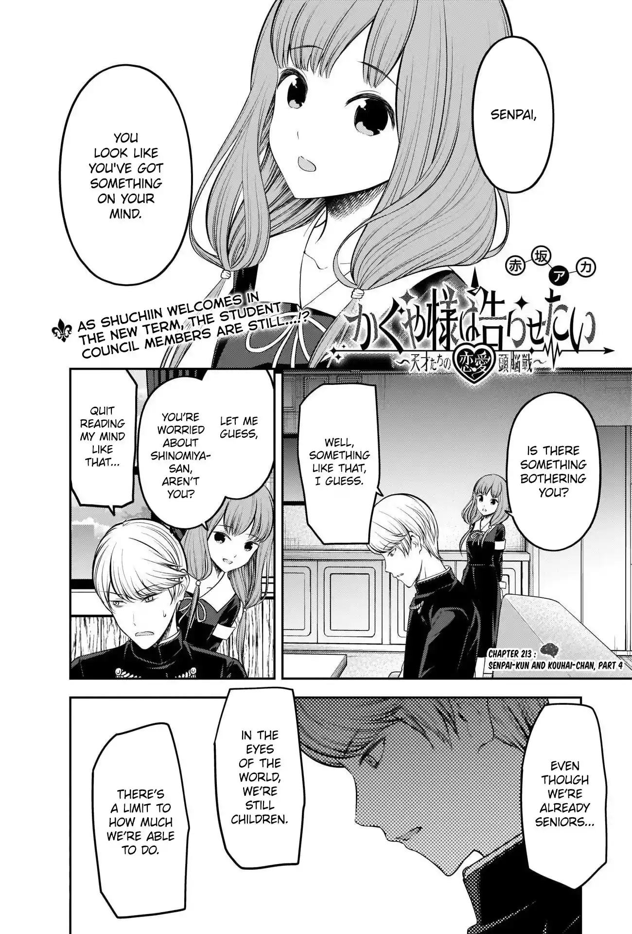 Kaguya-sama wa Kokurasetai – Tensai-tachi no Renai Zunousen Chapter 213