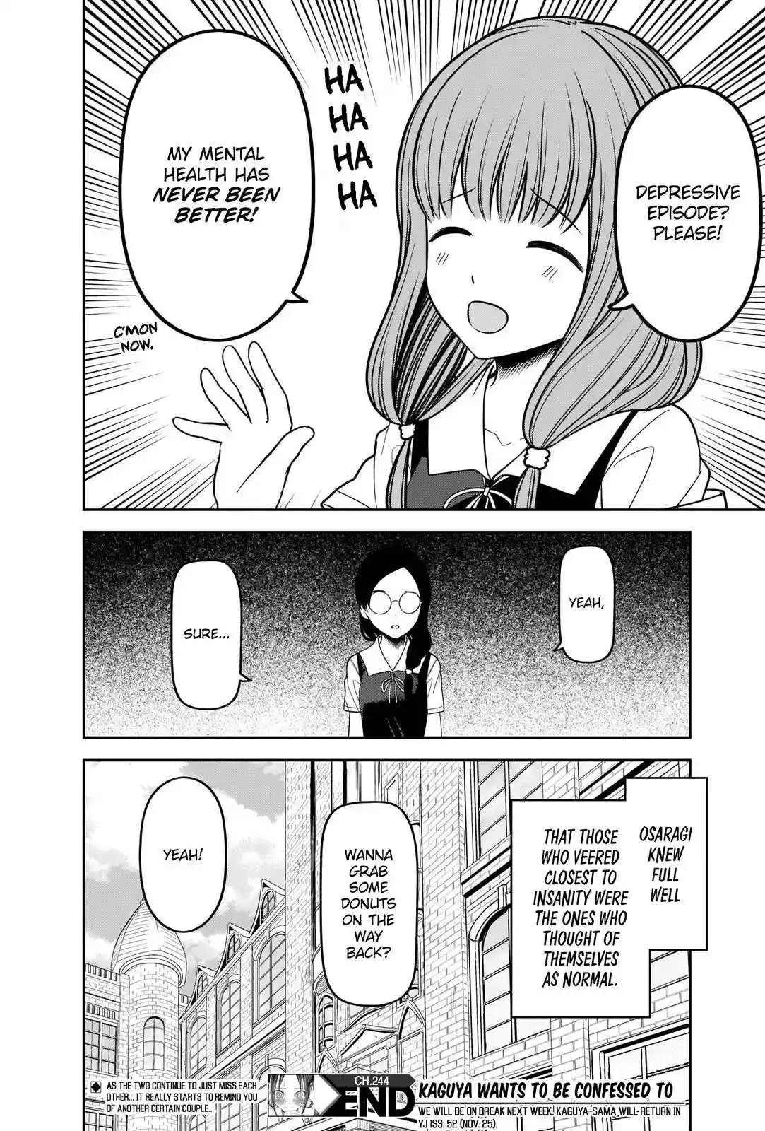 Kaguya-sama wa Kokurasetai – Tensai-tachi no Renai Zunousen Chapter 244