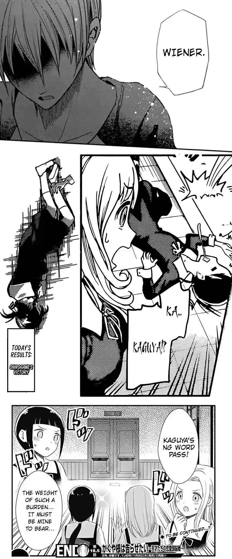 Kaguya sama wa Kokurasetai: Tensai tachi no Renai Zunousen Vol. 18 Ch. 181.5 Kaguya Wants to Say the NG Word