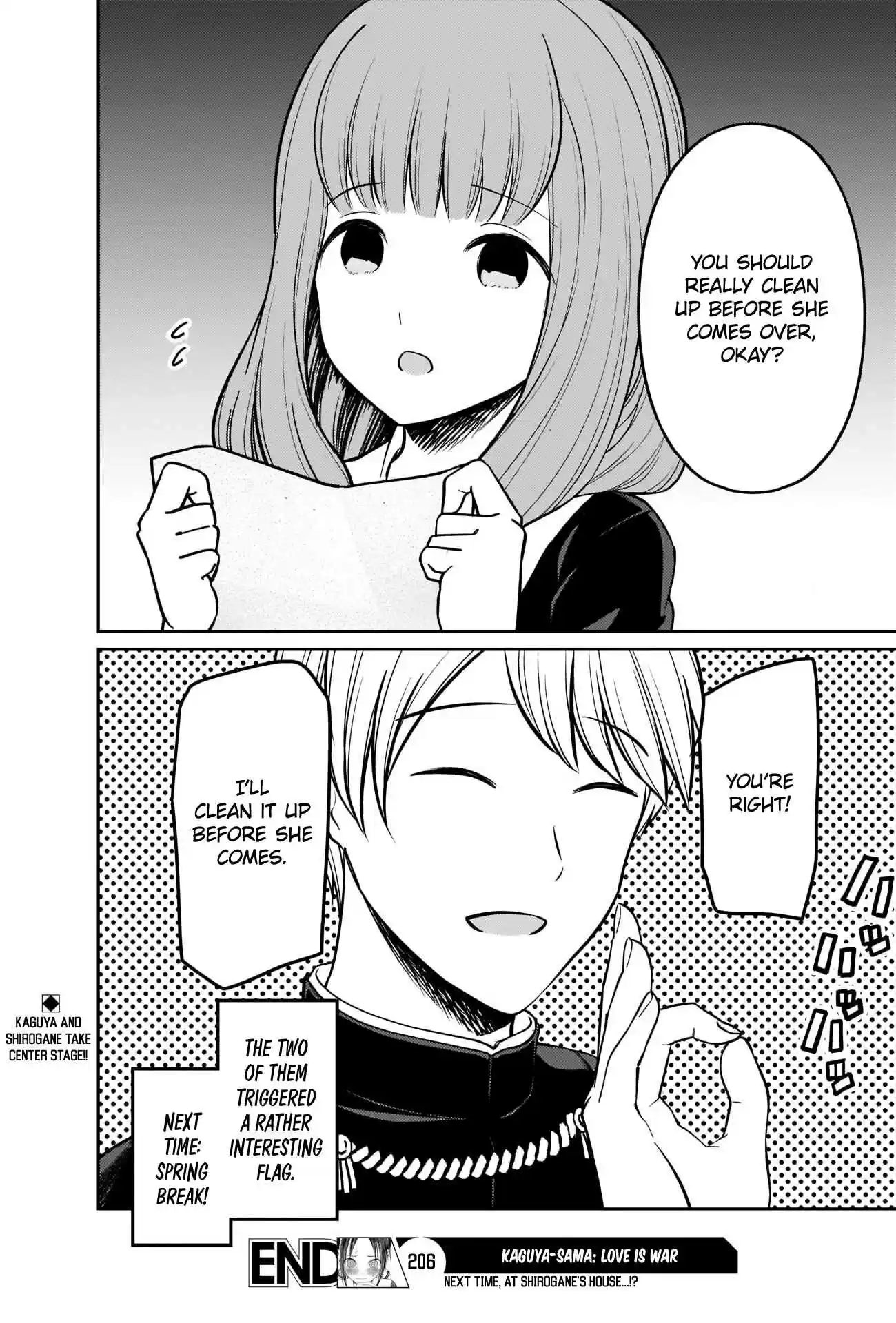 Kaguya Wants to Be Confessed To Ch. 206 Miyuki Shirogane Isn’t Depressing