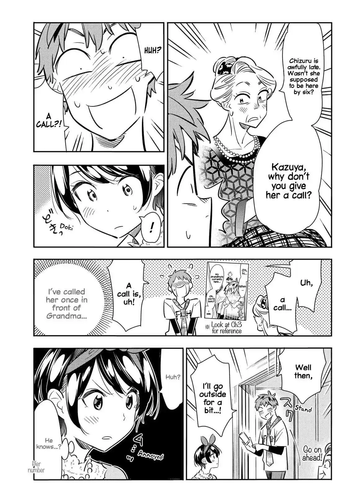 Kanojo, Okarishimasu Vol. 10 Ch. 85 The Girlfriend, Visiting the Parents, and Kiss 3