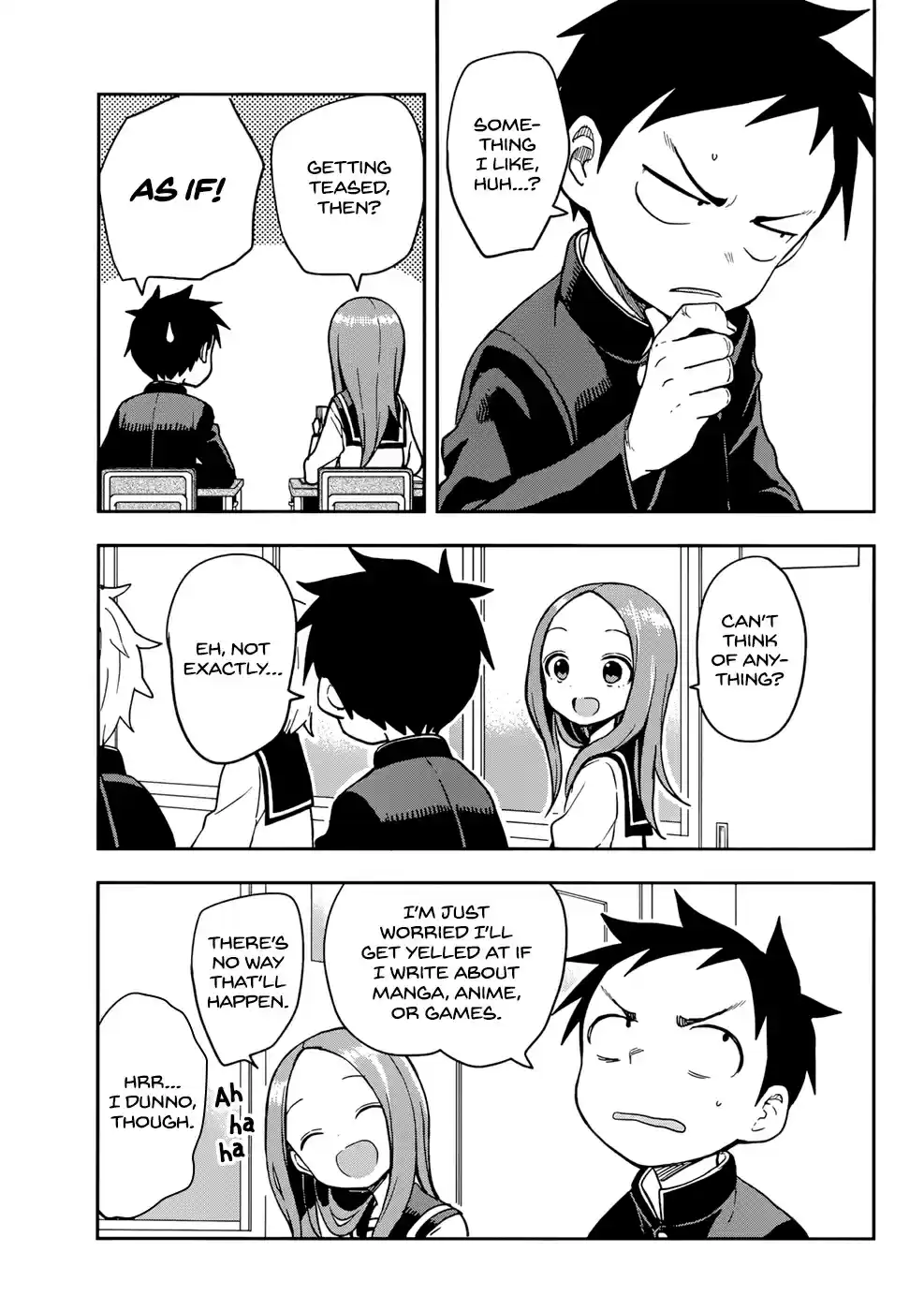 Karakai Jouzu no Takagi-san 149 Guys' Backs