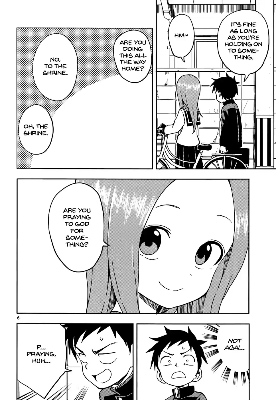 Karakai Jouzu no Takagi san Ch. 100 Praying