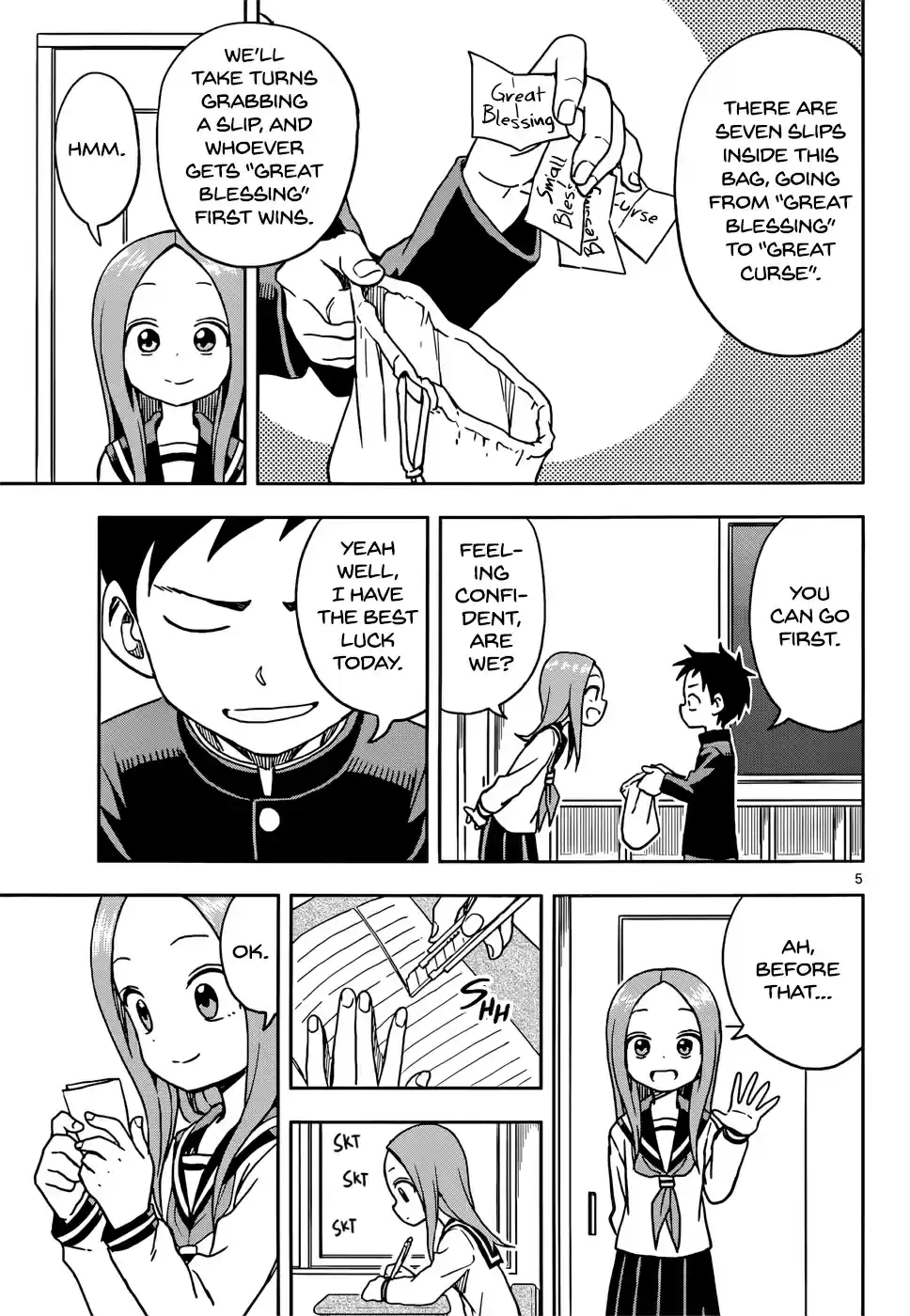 Karakai Jouzu no Takagi san Ch. 102 Fortune Slips