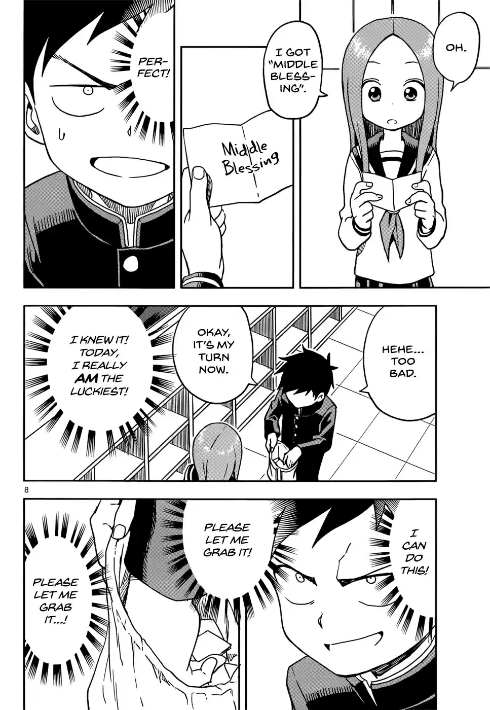 Karakai Jouzu no Takagi san Ch. 102 Fortune Slips