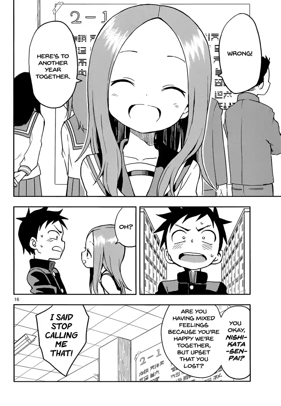 Karakai Jouzu no Takagi san Ch. 107 Second Years