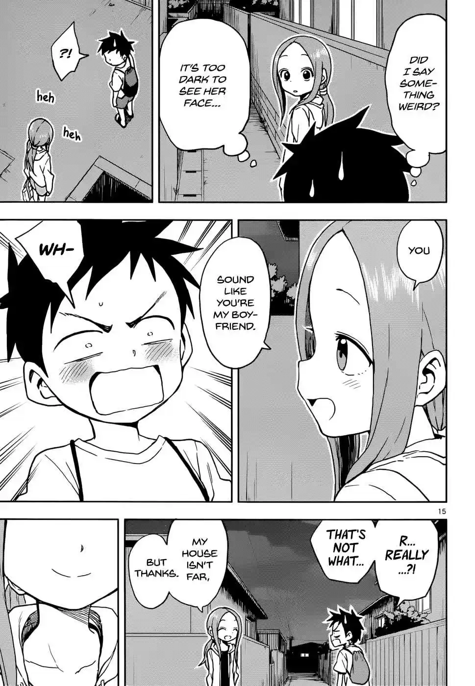 Karakai Jouzu no Takagi san Ch. 109 Nighttime