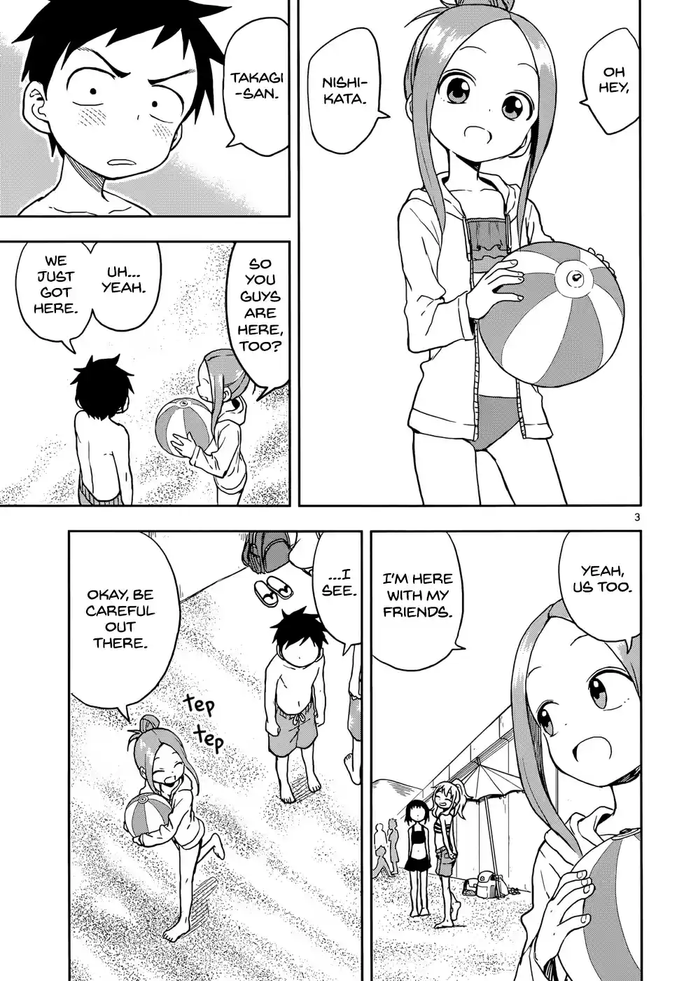 Karakai Jouzu no Takagi san Ch. 112 Swimming at the Beach
