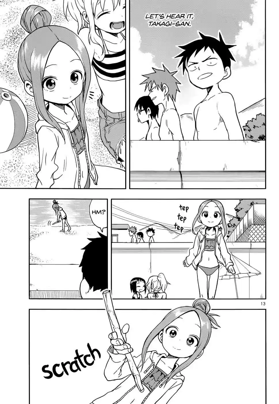Karakai Jouzu no Takagi san Ch. 112 Swimming at the Beach