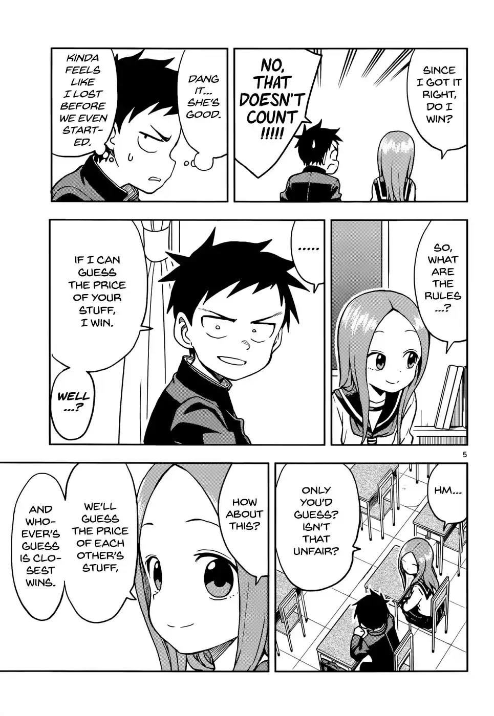 Karakai Jouzu no Takagi san Ch. 117 Price Guessing Game