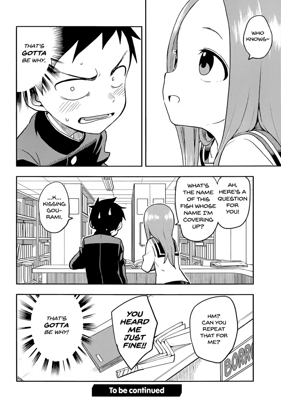 Karakai Jouzu no Takagi san Ch. 127 Reflexes