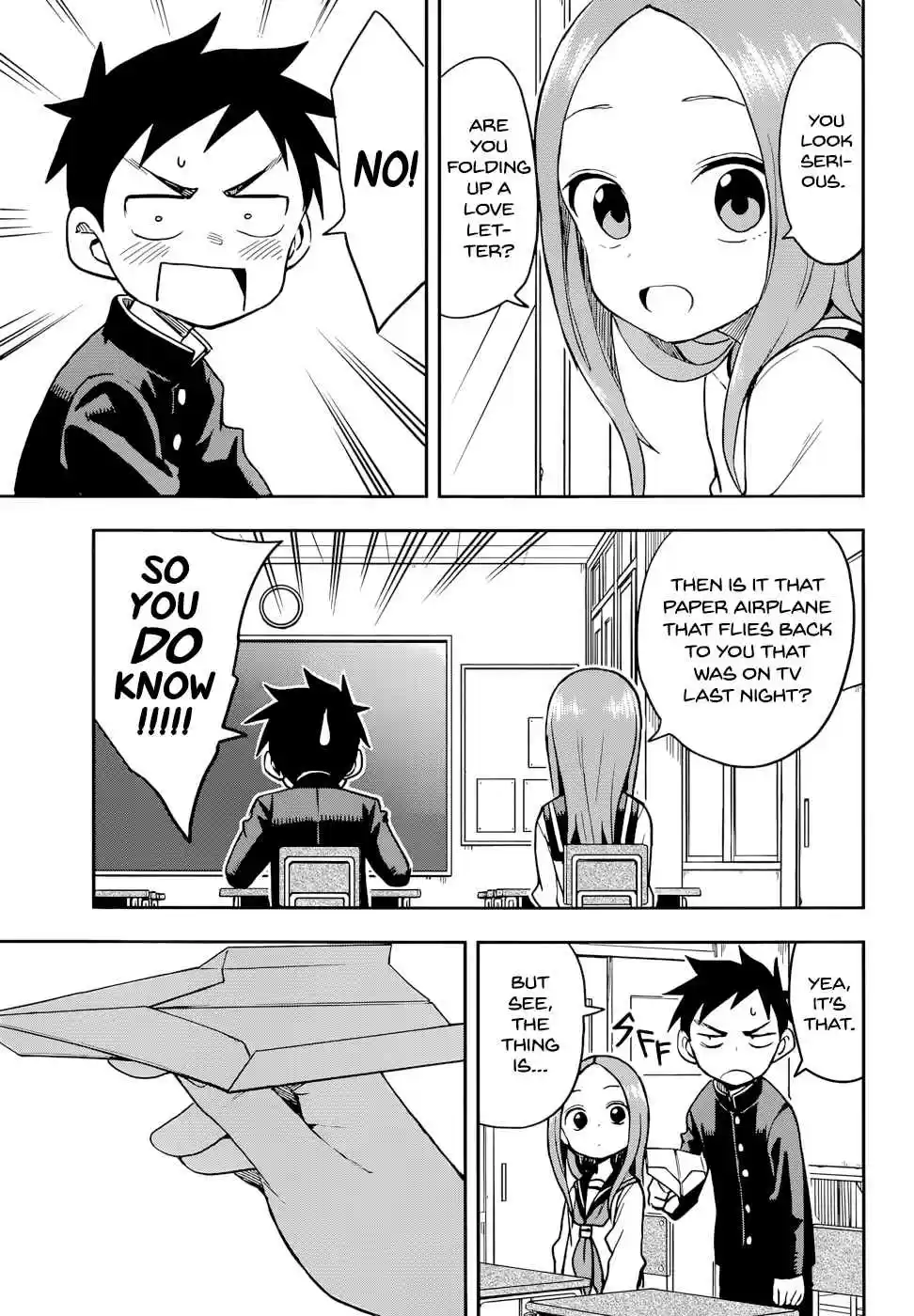 Karakai Jouzu no Takagi san Ch. 130 Paper Airplane