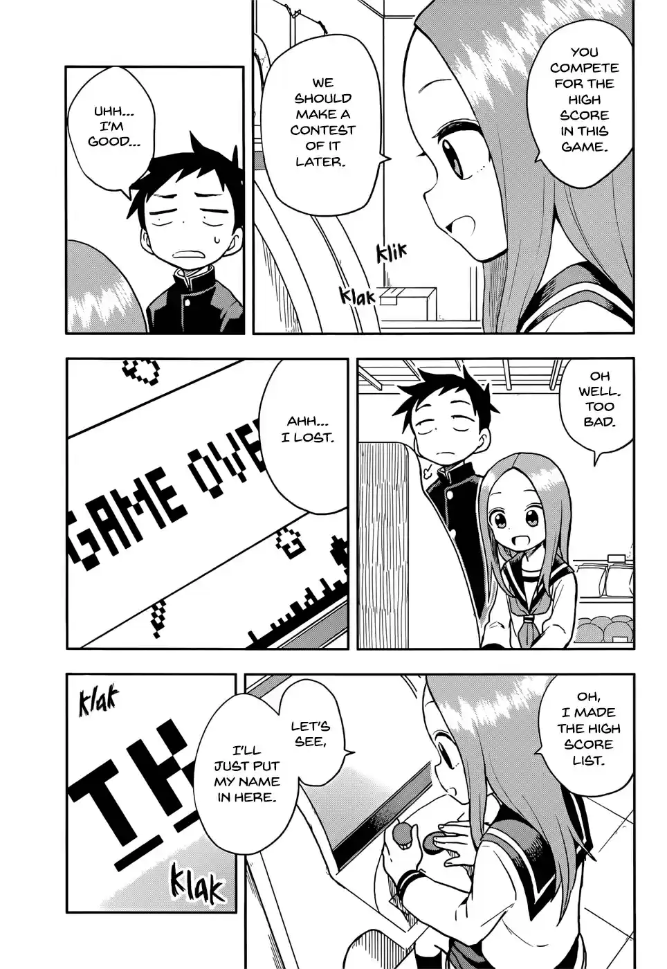 Karakai Jouzu no Takagi san Ch. 131 High Score