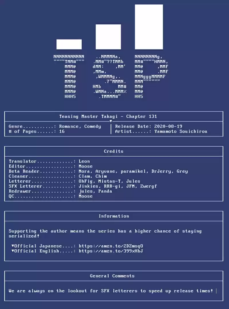 Karakai Jouzu no Takagi san Ch. 131 High Score