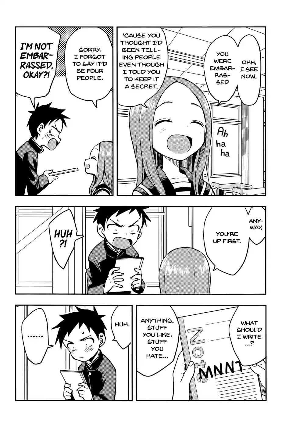 Karakai Jouzu no Takagi san Ch. 136 Exchange Diary