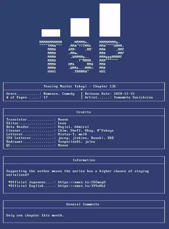 Karakai Jouzu no Takagi san Ch. 136 Exchange Diary