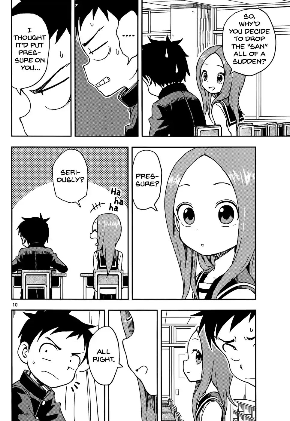 Karakai Jouzu no Takagi san Ch. 81 Dropping Honorifics