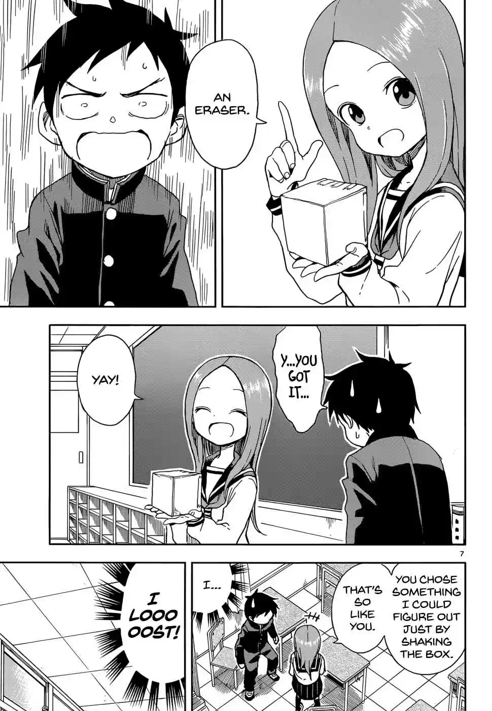 Karakai Jouzu no Takagi san Ch. 87 Box