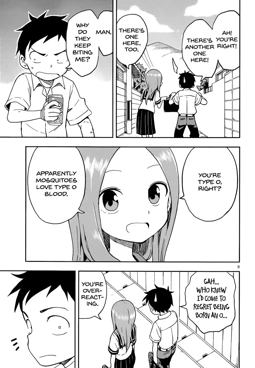 Karakai Jouzu no Takagi san Ch. 90 Blood Type