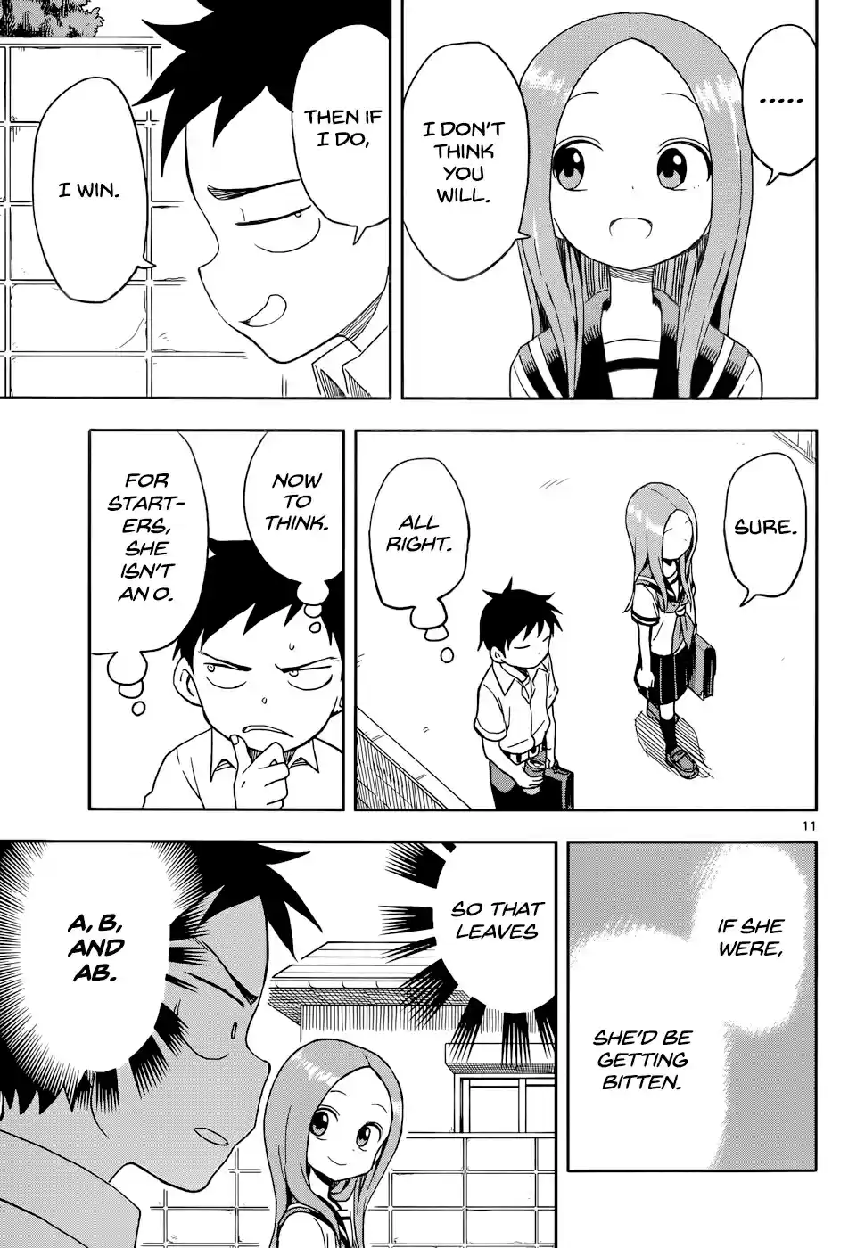 Karakai Jouzu no Takagi san Ch. 90 Blood Type