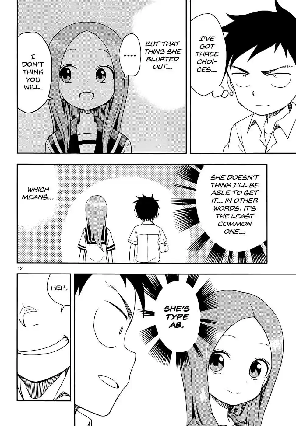 Karakai Jouzu no Takagi san Ch. 90 Blood Type