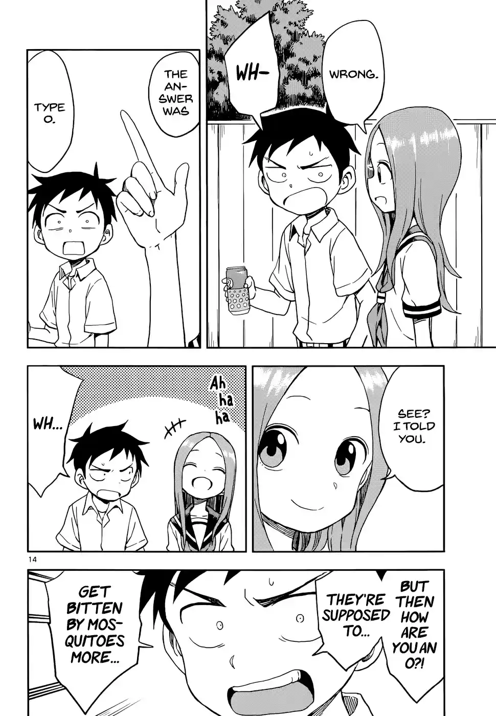 Karakai Jouzu no Takagi san Ch. 90 Blood Type