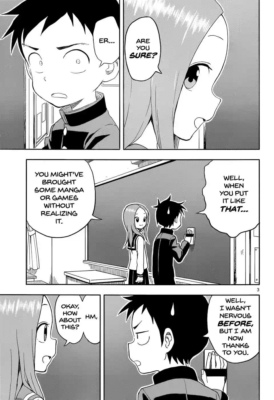 Karakai Jouzu no Takagi san Ch. 91 Bag Inspection