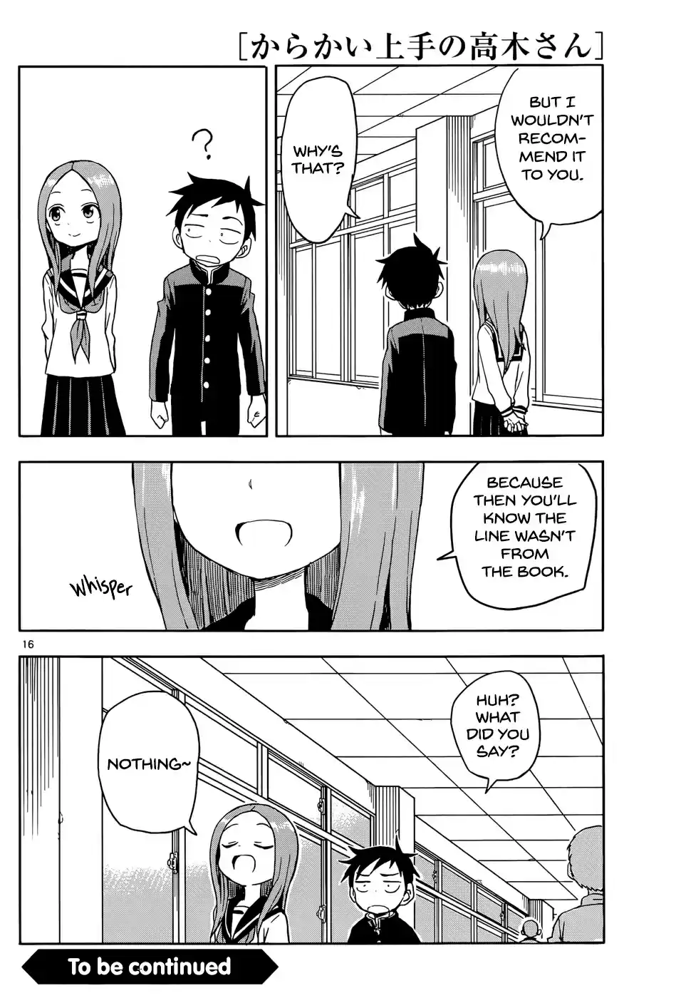 Karakai Jouzu no Takagi san Ch. 94 Library Committee Member